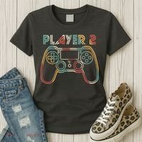 Retro Matching Player 2 Video Gamer Women's T-Shirt thumb 3