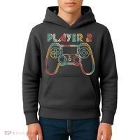 Retro Matching Player 2 Video Gamer Kids Hoodie thumb 4