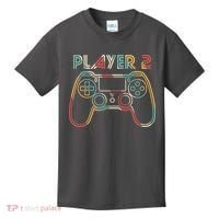 Retro Matching Player 2 Video Gamer Kids T-Shirt thumb 0