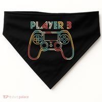 Retro Matching Player 3 Video Gamer USA-Made Doggie Bandana thumb 0