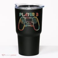 Retro Matching Player 3 Video Gamer Tumbler thumb 0