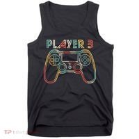 Retro Matching Player 3 Video Gamer Tank Top thumb 0