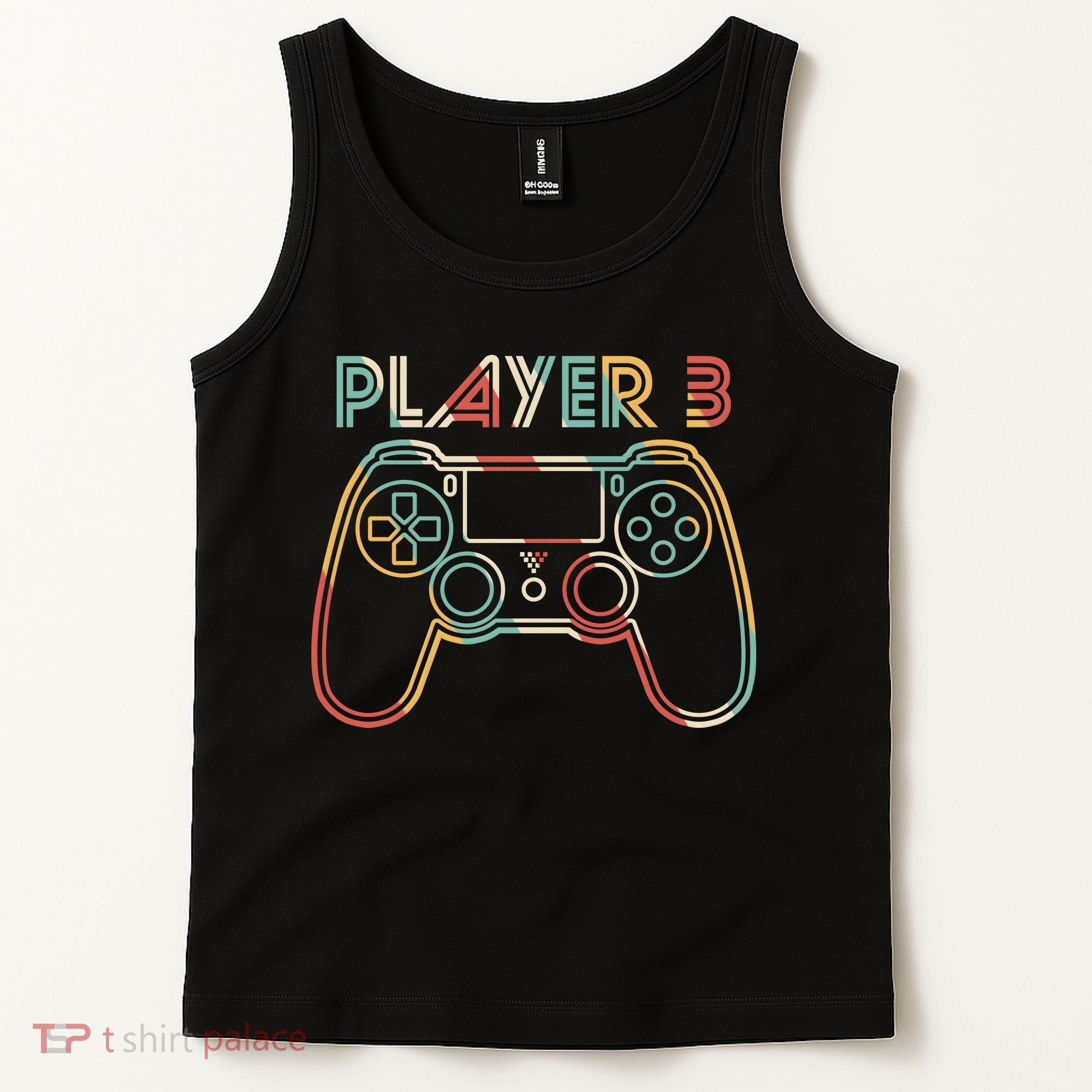 Retro Matching Player 3 Video Gamer Tank Top