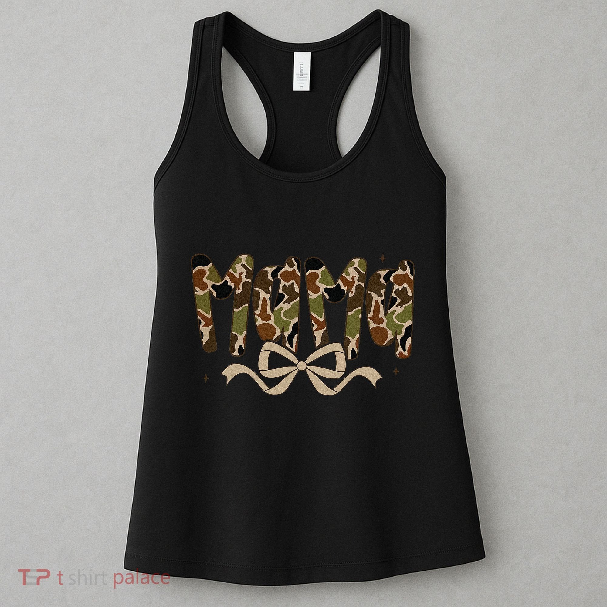 Retro Mama Preppy Duck Coquette Camo Bow Camouflage Mom Women's Tank Top