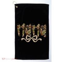 Retro Mama Preppy Duck Coquette Camo Bow Camouflage Mom Golf Towel thumb 0