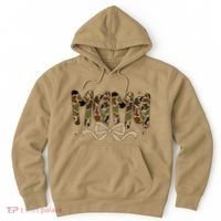 Retro Mama Preppy Duck Coquette Camo Bow Camouflage Mom Hoodie thumb 0