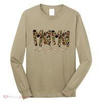 Retro Mama Preppy Duck Coquette Camo Bow Camouflage Mom Long Sleeve Shirt thumb 0