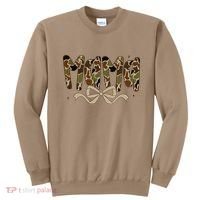 Retro Mama Preppy Duck Coquette Camo Bow Camouflage Mom Sweatshirt thumb 0