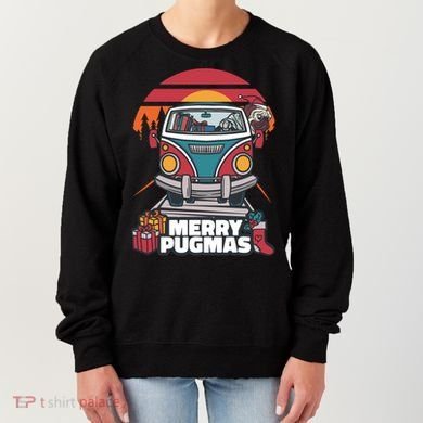 Retro Merry Pugmas Women's Sweatshirt