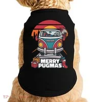 Retro Merry Pugmas Doggie Tank thumb 0
