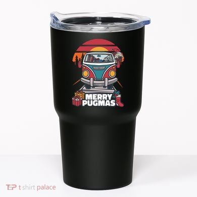 Retro Merry Pugmas Tumbler
