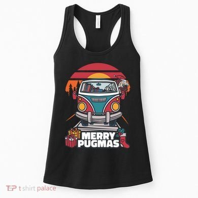 Retro Merry Pugmas Women's Tank Top