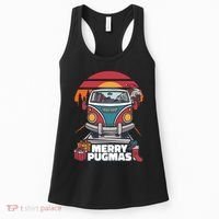 Retro Merry Pugmas Women's Tank Top thumb 0