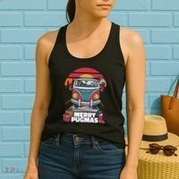 Retro Merry Pugmas Women's Tank Top thumb 2