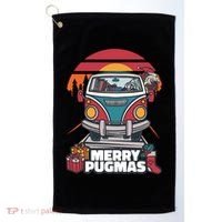 Retro Merry Pugmas Golf Towel thumb 0