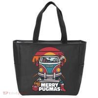 Retro Merry Pugmas Tote Bag thumb 0