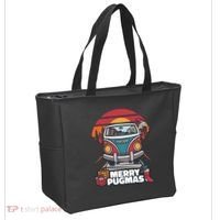 Retro Merry Pugmas Tote Bag thumb 2