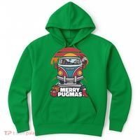 Retro Merry Pugmas Hoodie thumb 0