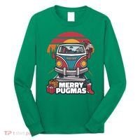 Retro Merry Pugmas Long Sleeve Shirt thumb 0
