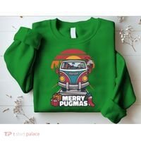 Retro Merry Pugmas Sweatshirt thumb 2