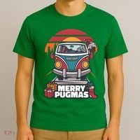 Retro Merry Pugmas T-Shirt thumb 3