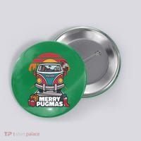 Retro Merry Pugmas Button thumb 0