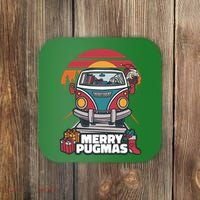 Retro Merry Pugmas Coaster thumb 0