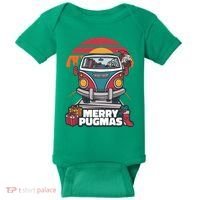 Retro Merry Pugmas Baby Bodysuit thumb 0