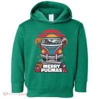 Retro Merry Pugmas Toddler Hoodie thumb 0
