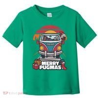 Retro Merry Pugmas Toddler T-Shirt thumb 0
