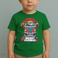 Retro Merry Pugmas Toddler T-Shirt thumb 2