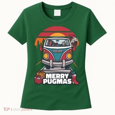 Retro Merry Pugmas Women's T-Shirt