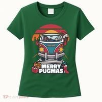 Retro Merry Pugmas Women's T-Shirt thumb 0