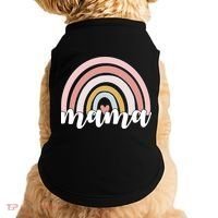 Retro Mama Pink Rainbow Cute Mothers Day Doggie Tank thumb 0