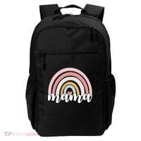 Retro Mama Pink Rainbow Cute Mothers Day Backpack thumb 0