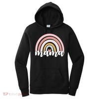 Retro Mama Pink Rainbow Cute Mothers Day Women's Hoodie thumb 0