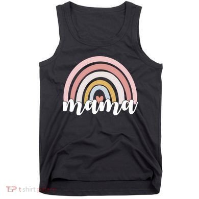 Retro Mama Pink Rainbow Cute Mothers Day Tank Top