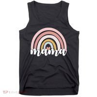 Retro Mama Pink Rainbow Cute Mothers Day Tank Top thumb 0