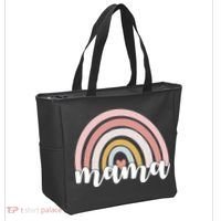 Retro Mama Pink Rainbow Cute Mothers Day Tote Bag thumb 2