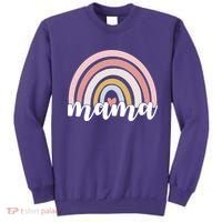 Retro Mama Pink Rainbow Cute Mothers Day Sweatshirt thumb 0