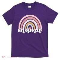 Retro Mama Pink Rainbow Cute Mothers Day T-Shirt thumb 0