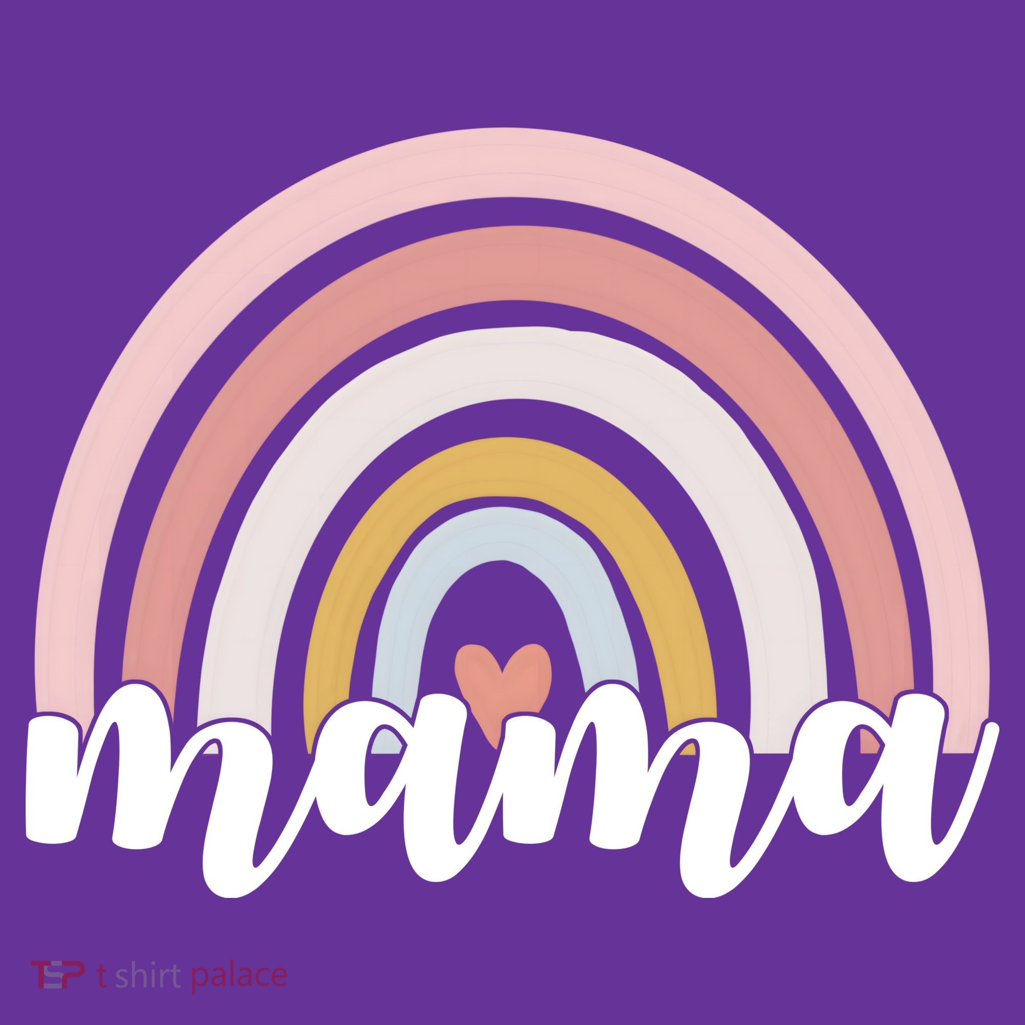 Retro Mama Pink Rainbow Cute Mothers Day Mousepad