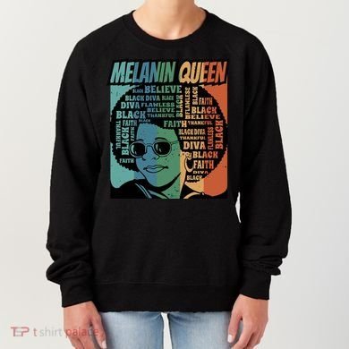 Retro Melanin Queen Quote Women's Sweatshirt