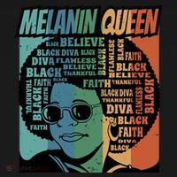 Retro Melanin Queen Quote Bucket Hat thumb 4