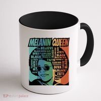 Retro Melanin Queen Quote Coffee Mug thumb 1