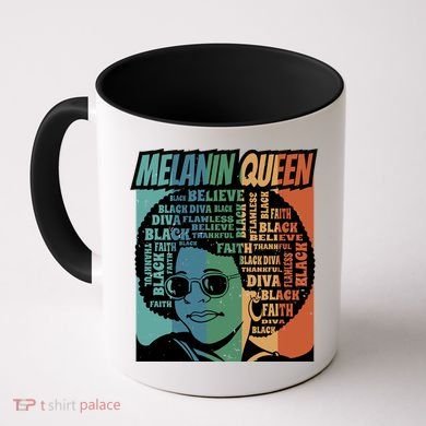 Retro Melanin Queen Quote Coffee Mug
