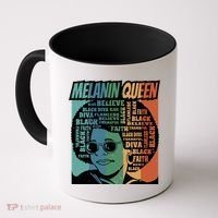Retro Melanin Queen Quote Coffee Mug thumb 0