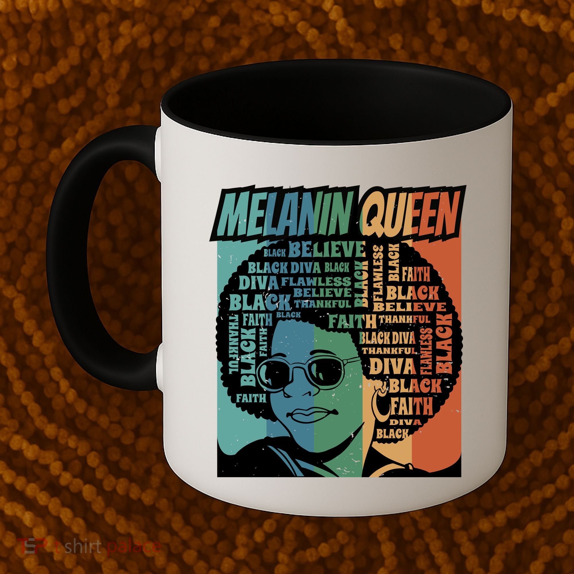 Retro Melanin Queen Quote Coffee Mug