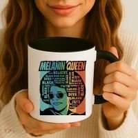 Retro Melanin Queen Quote Coffee Mug thumb 3