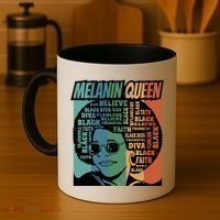Retro Melanin Queen Quote Coffee Mug thumb 4
